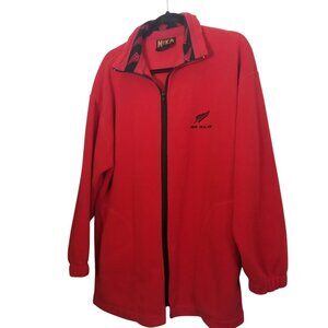 Vtg Mika New Zealand Men's  Full-Zip Fleece Red Jacket Sz M